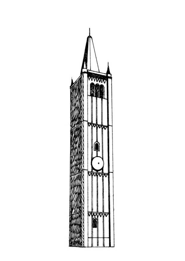 torre del reloj Dibujo para colorear torre del reloj