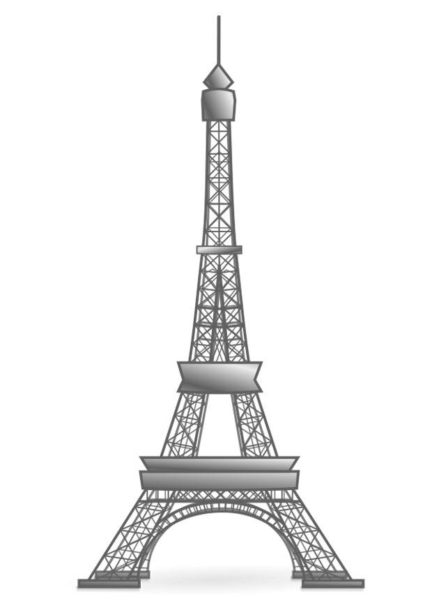 torre eiffel - francia Dibujo para colorear torre eiffel - francia