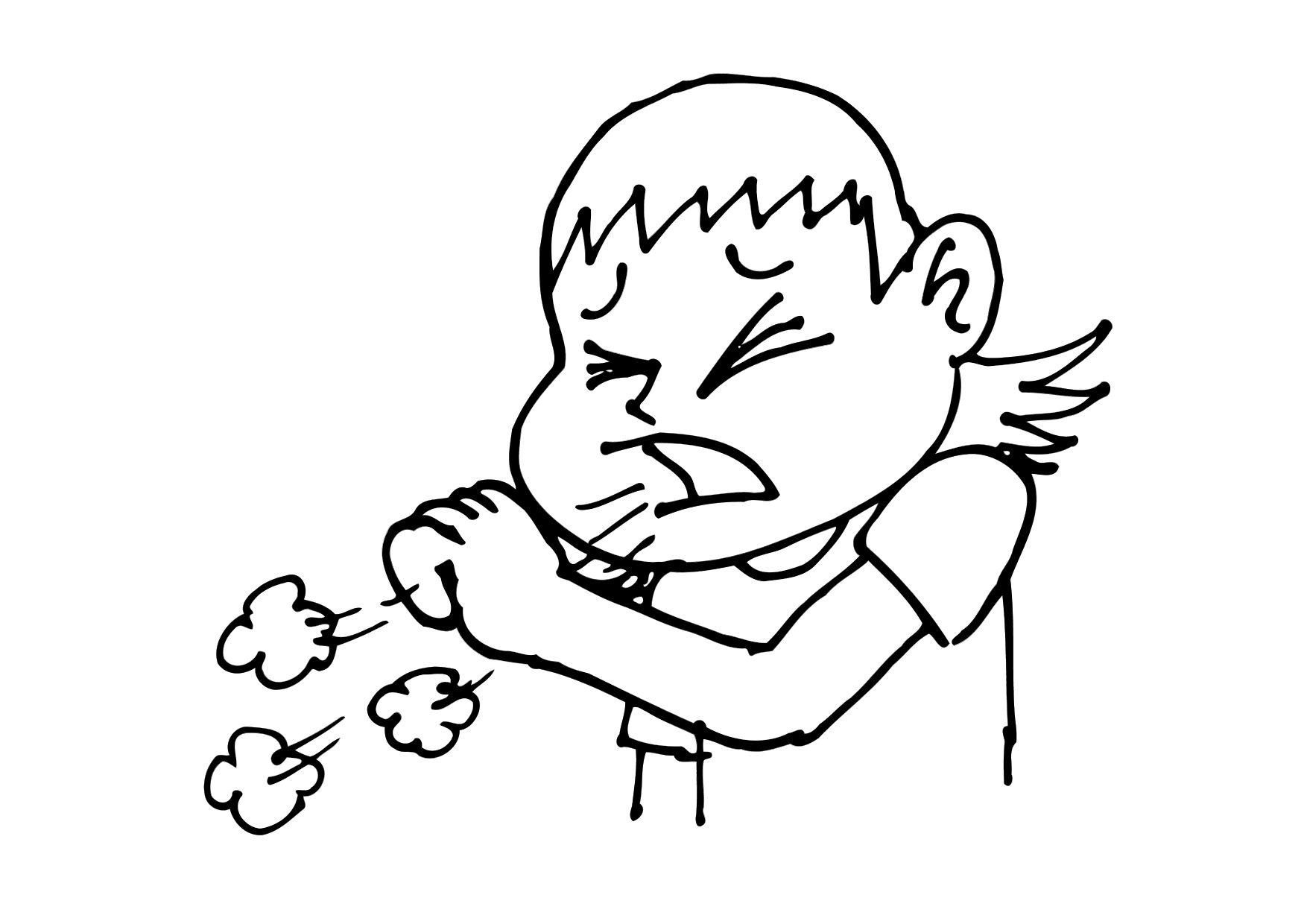 toser Dibujo para colorear toser