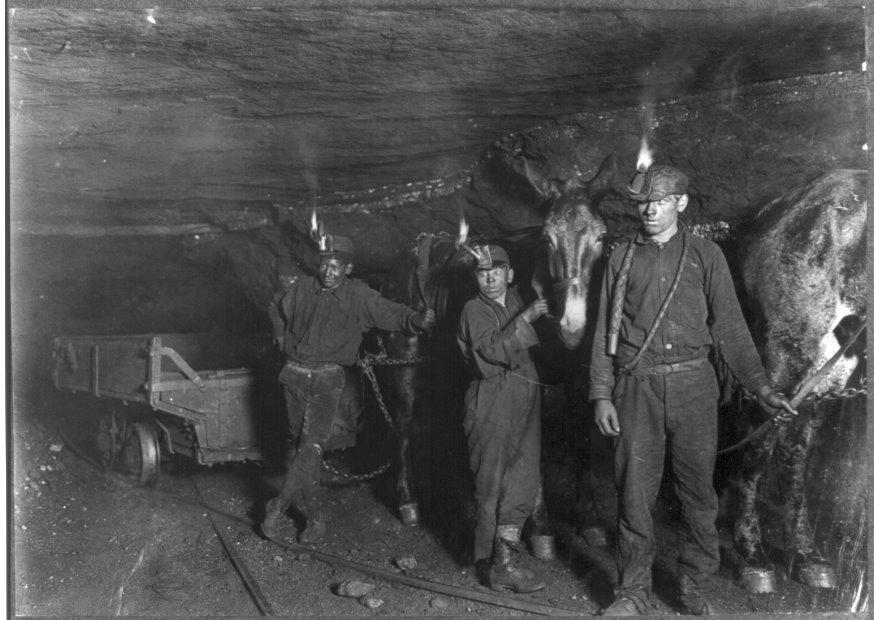 trabajando en mina de carbA³n, 1908 Foto trabajando en mina de carbA³n, 1908