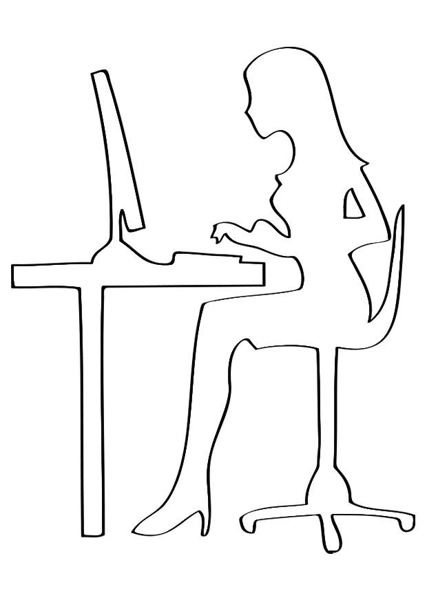 trabajo de oficina Dibujo para colorear trabajo de oficina