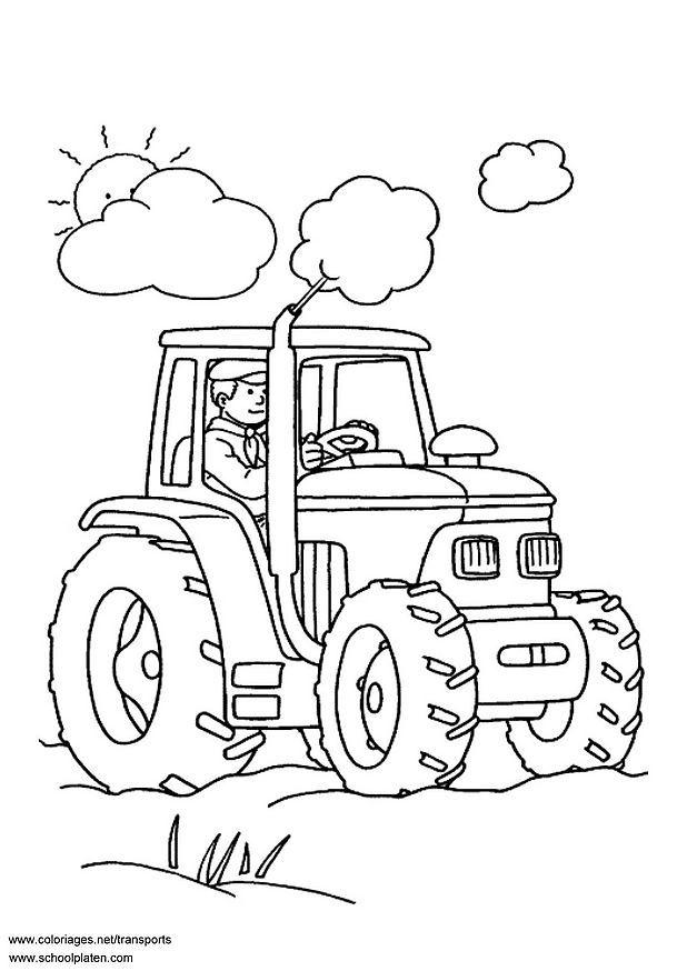 Dibujo para colorear tractor