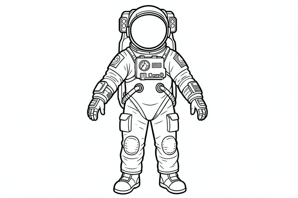 traje espacial para astronauta Dibujo para colorear traje espacial para astronauta
