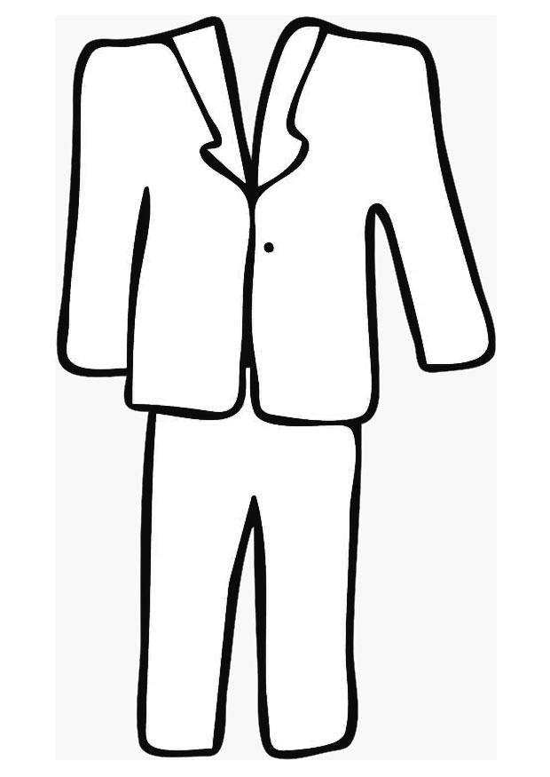 traje hecho a medida Dibujo para colorear traje hecho a medida