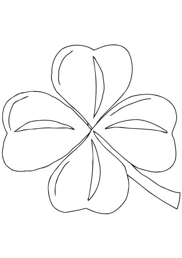 Dibujo para colorear trA©bol irlandA©s - shamrock