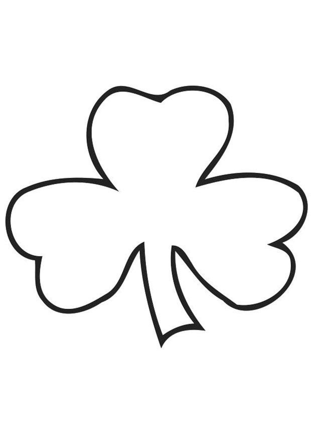 Dibujo para colorear trA©bol irlandA©s - shamrock