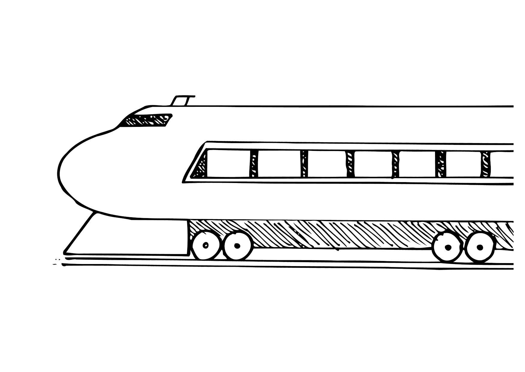 tren Dibujo para colorear tren