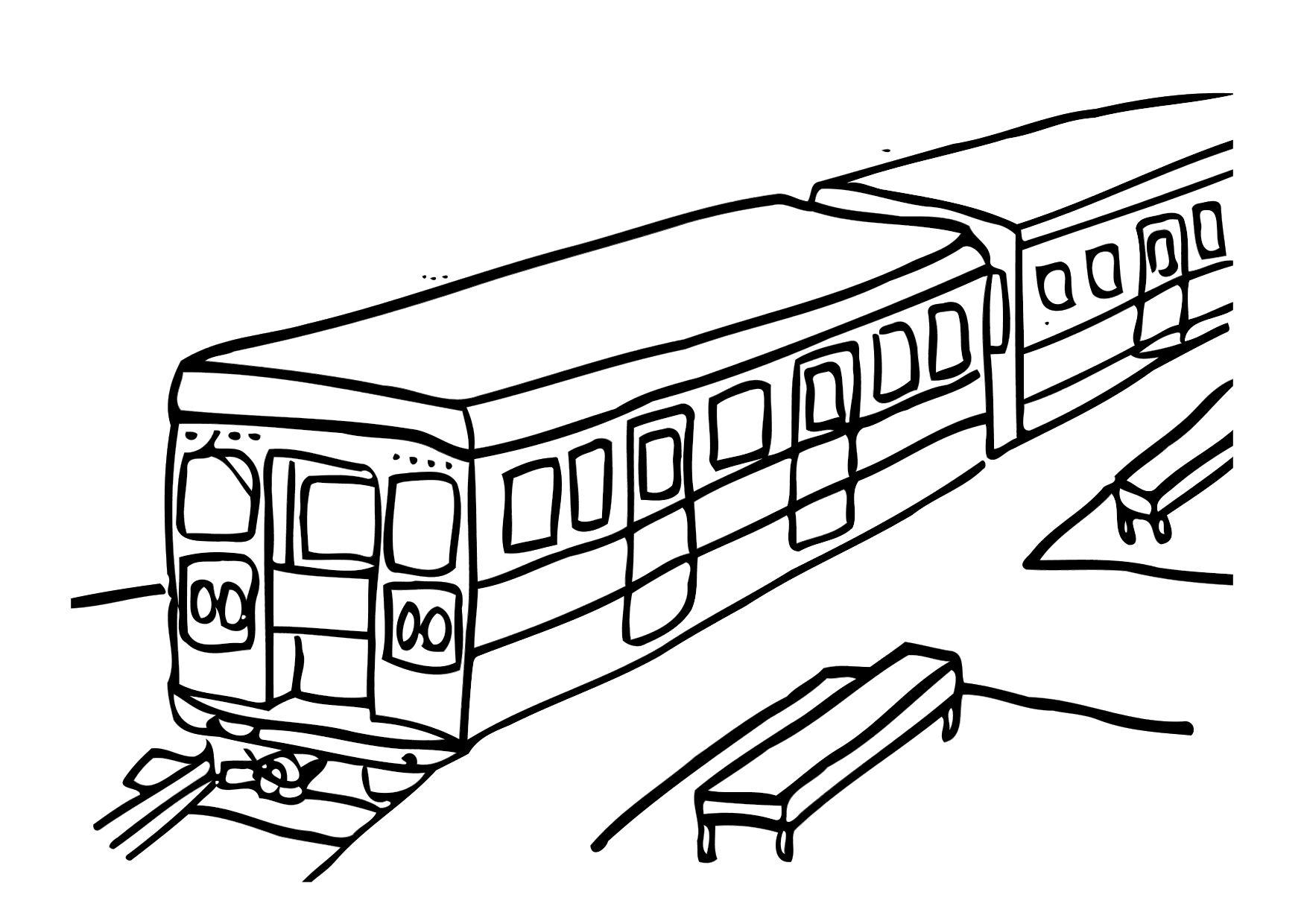 tren Dibujo para colorear tren