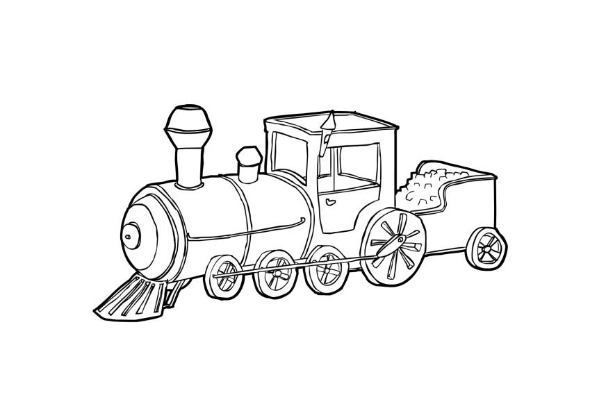 Dibujo para colorear tren