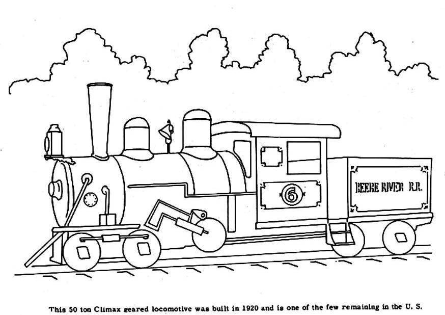 tren antiguo Dibujo para colorear tren antiguo