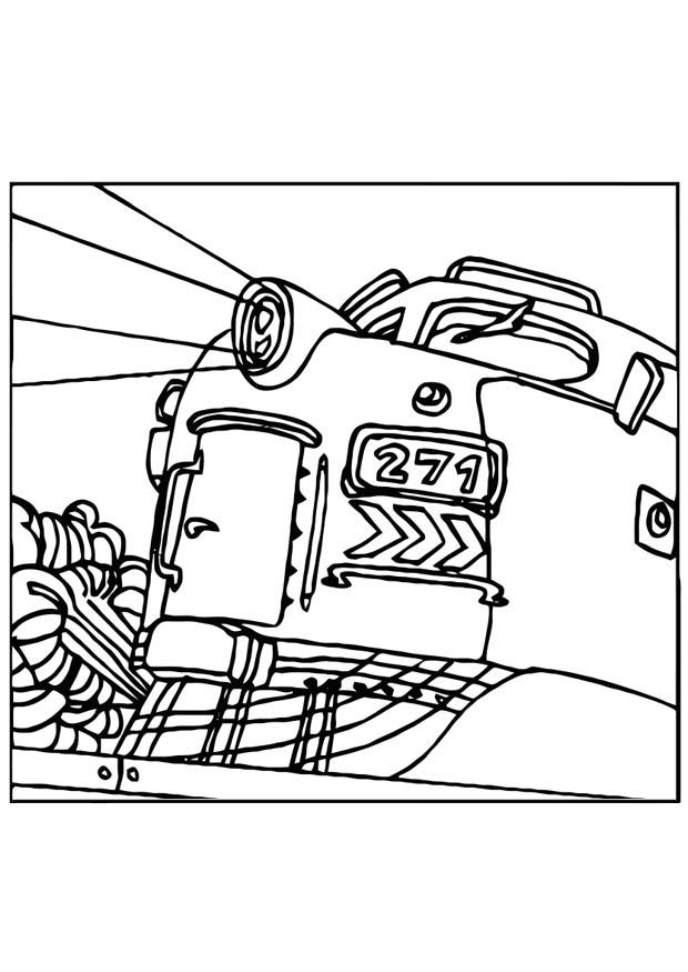 tren - locomotora Dibujo para colorear tren - locomotora