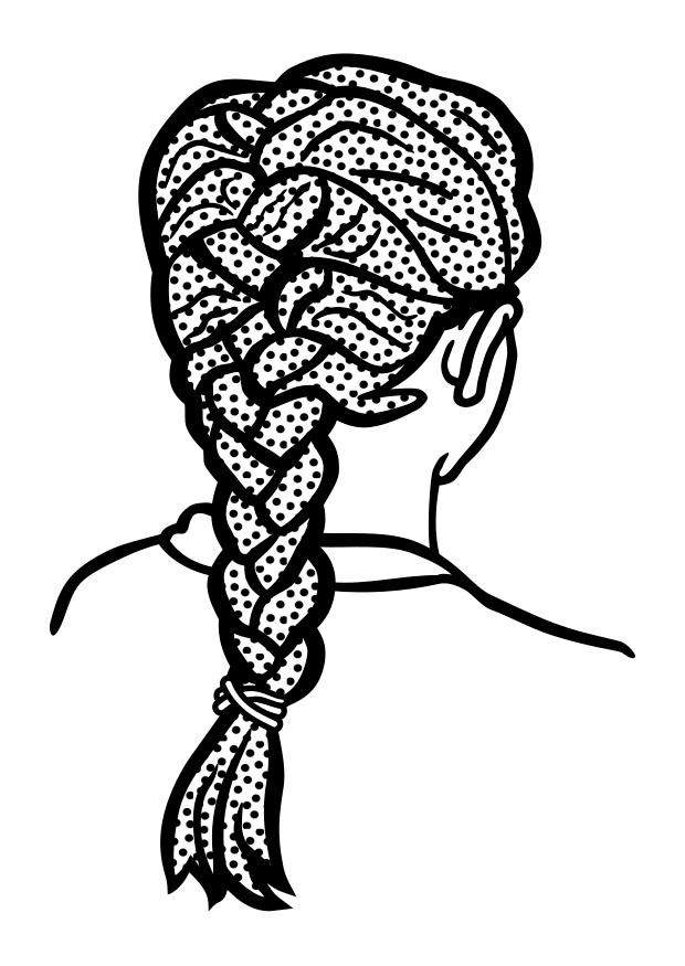 trenza Dibujo para colorear trenza