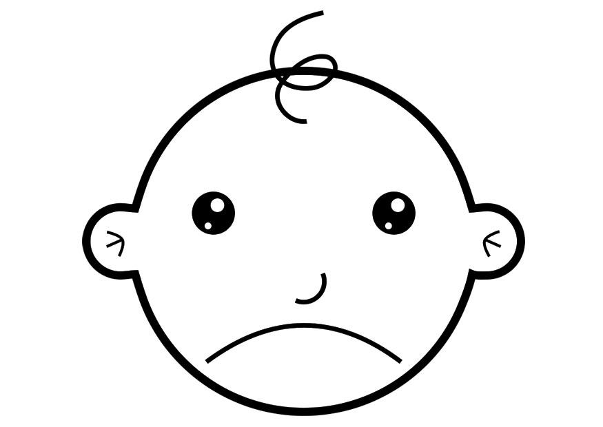 triste Dibujo para colorear triste