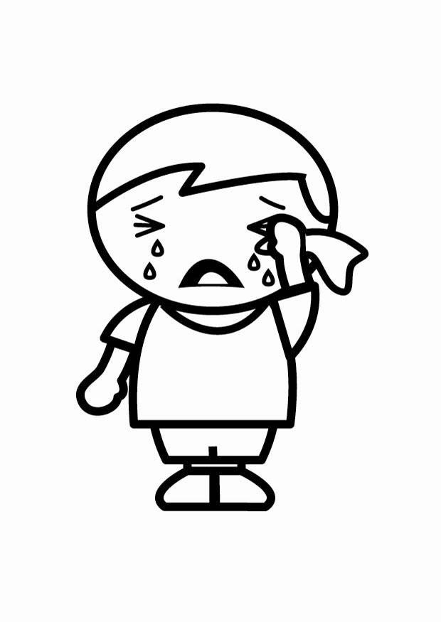 triste Dibujo para colorear triste