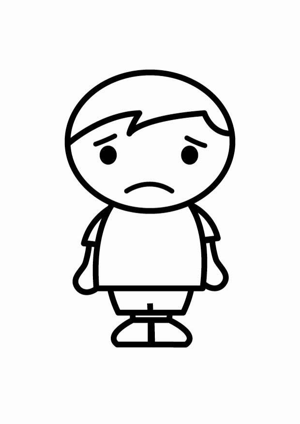 triste Dibujo para colorear triste