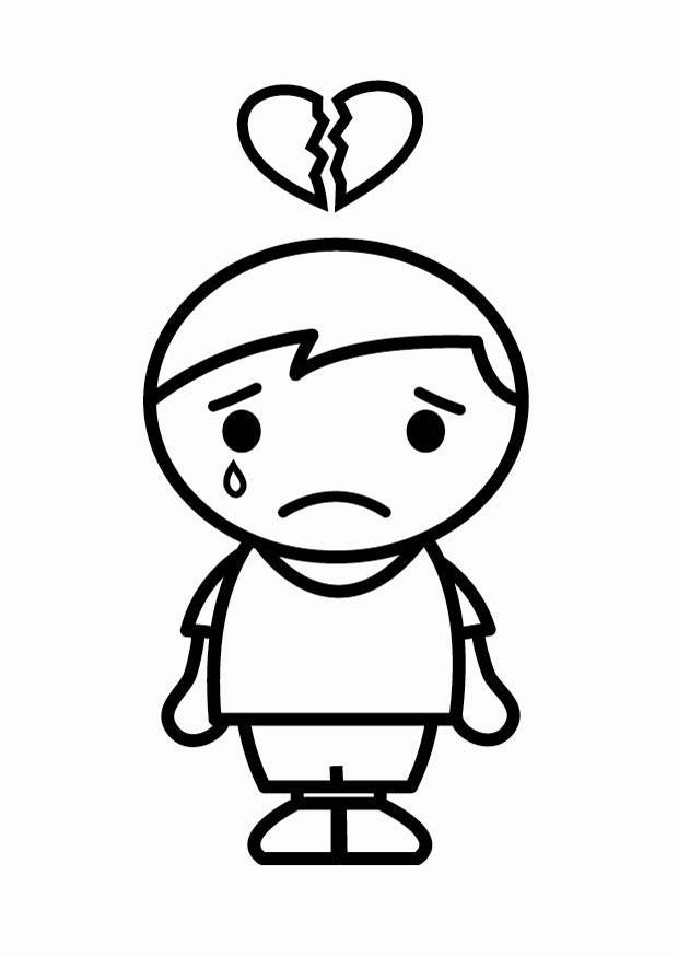 tristeza de amor Dibujo para colorear tristeza de amor