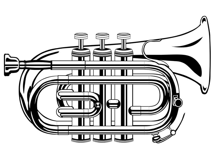 trompeta Dibujo para colorear trompeta