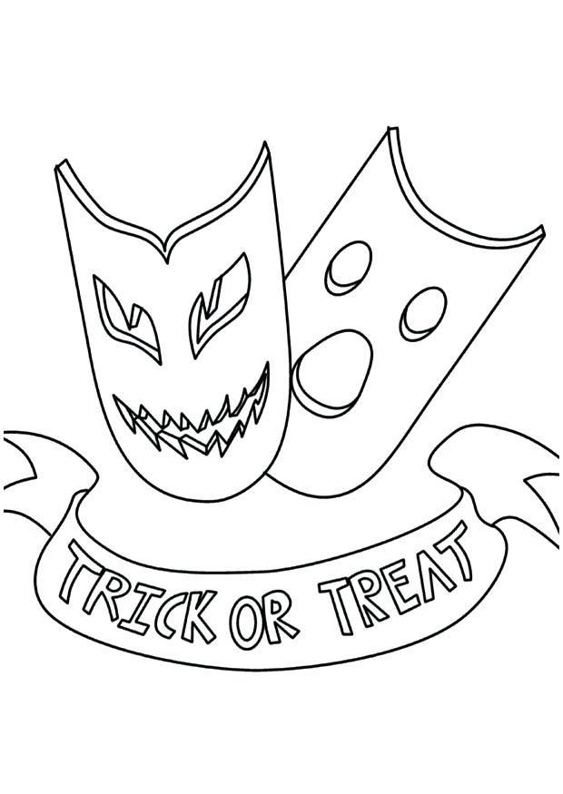truco o trato Dibujo para colorear truco o trato
