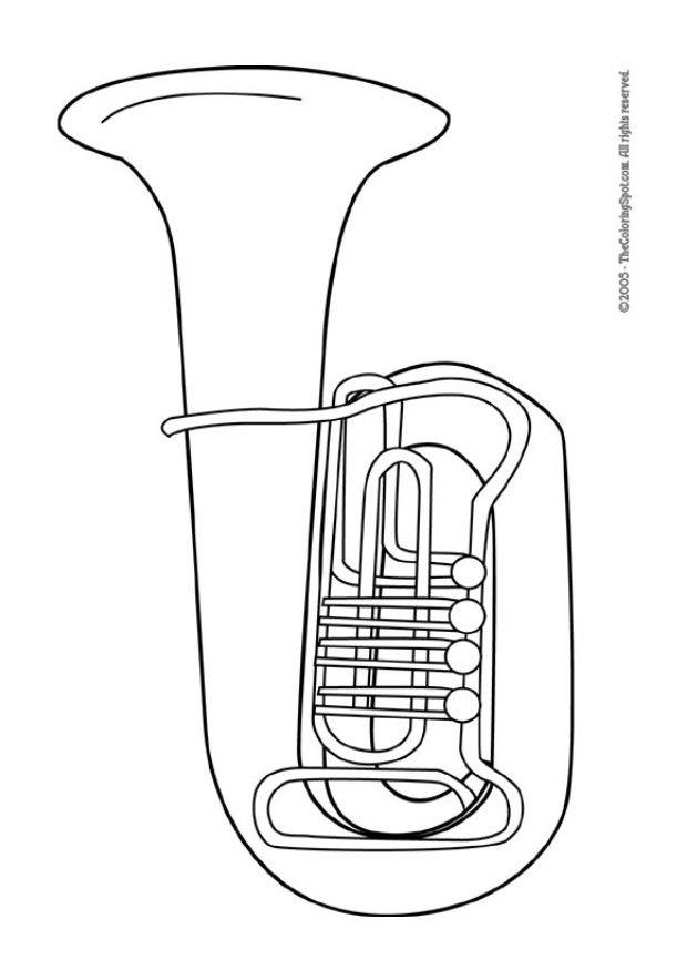 tuba Dibujo para colorear tuba
