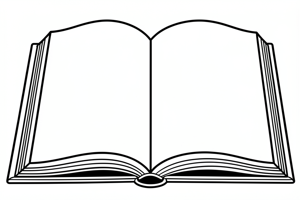 un libro vacAo Dibujo para colorear un libro vacAo