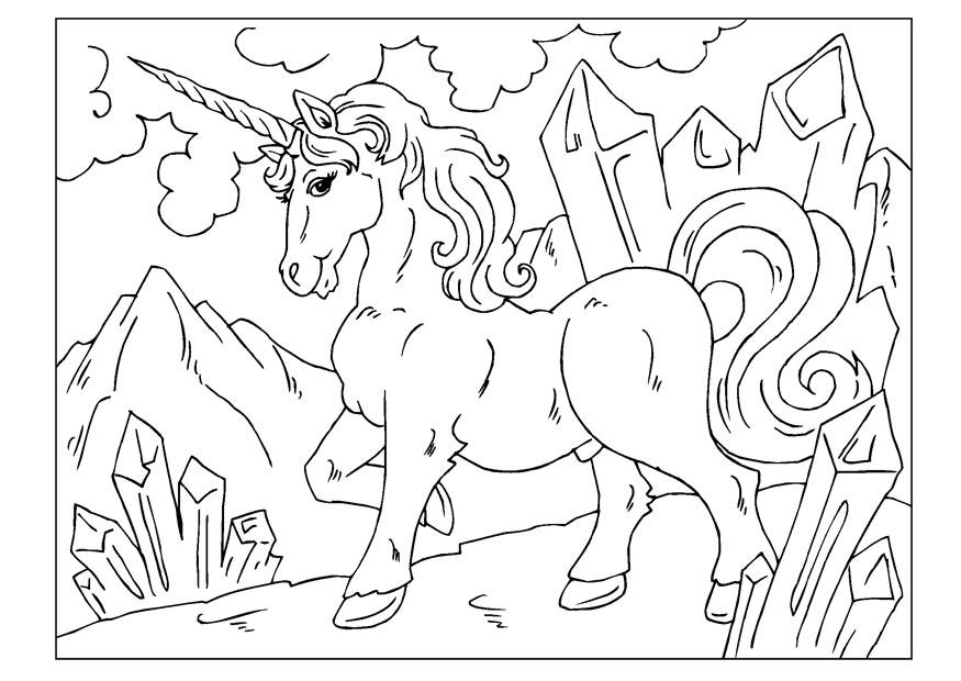 Dibujo para colorear unicornio