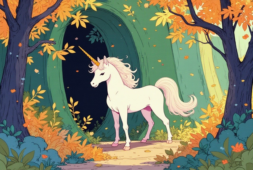 unicornio en cueva mA¡gica Imagen unicornio en cueva mA¡gica