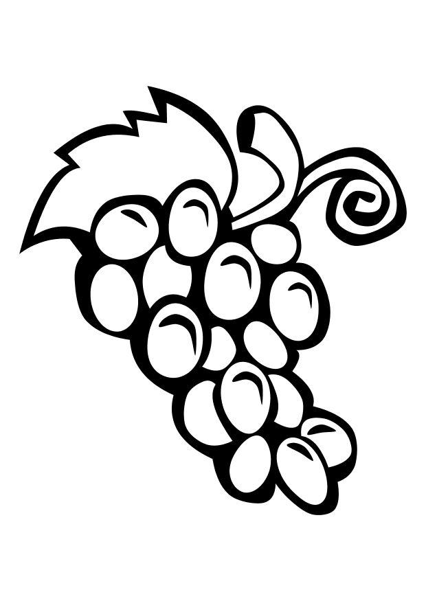 uvas Dibujo para colorear uvas