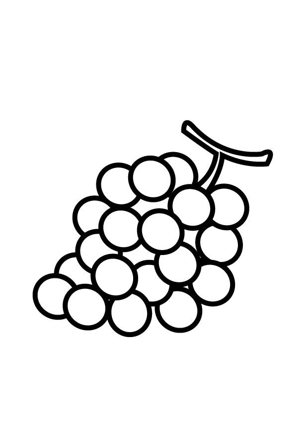 uvas Dibujo para colorear uvas
