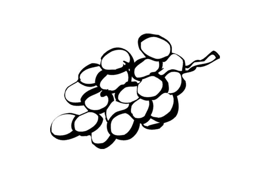 Dibujo para colorear uvas