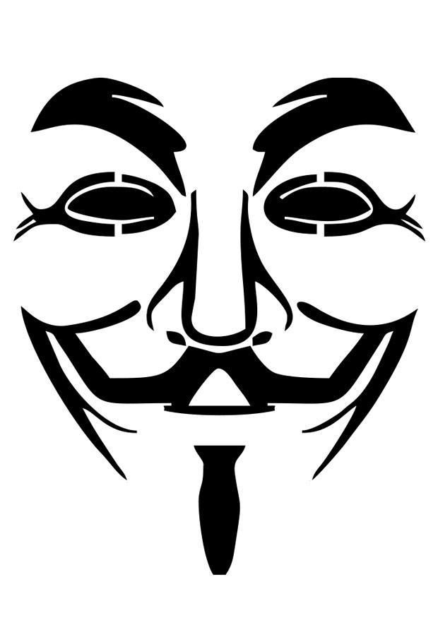 v de vendetta Dibujo para colorear v de vendetta