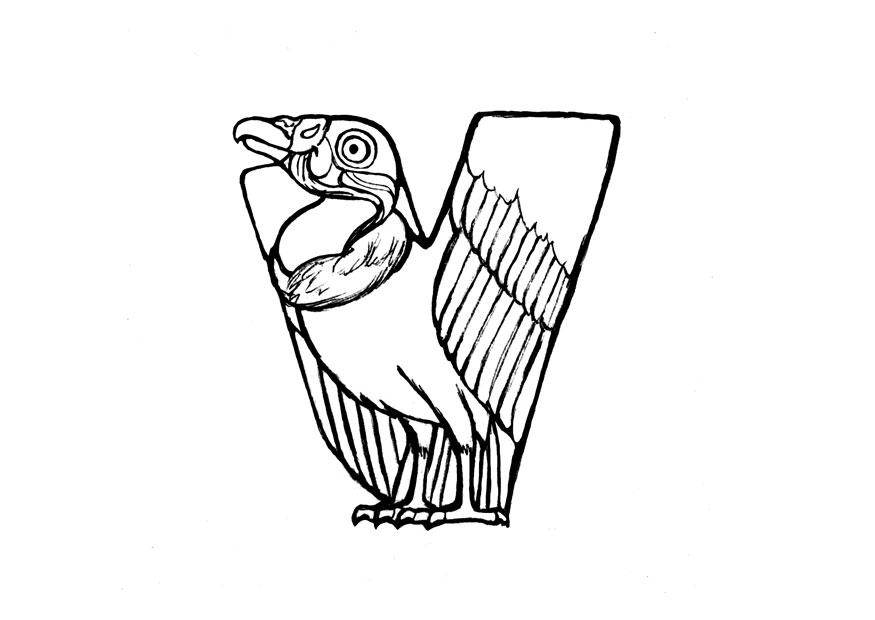 v-vulture Dibujo para colorear v-vulture