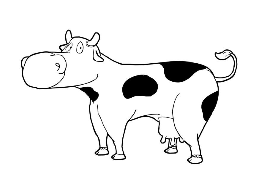 Dibujo para colorear vaca