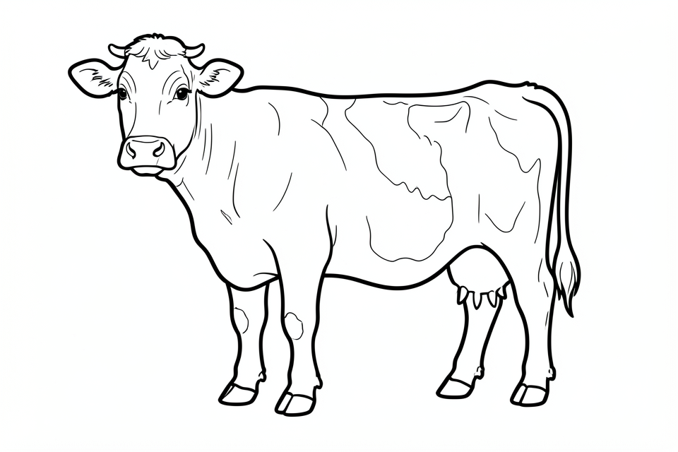 vaca Dibujo para colorear vaca