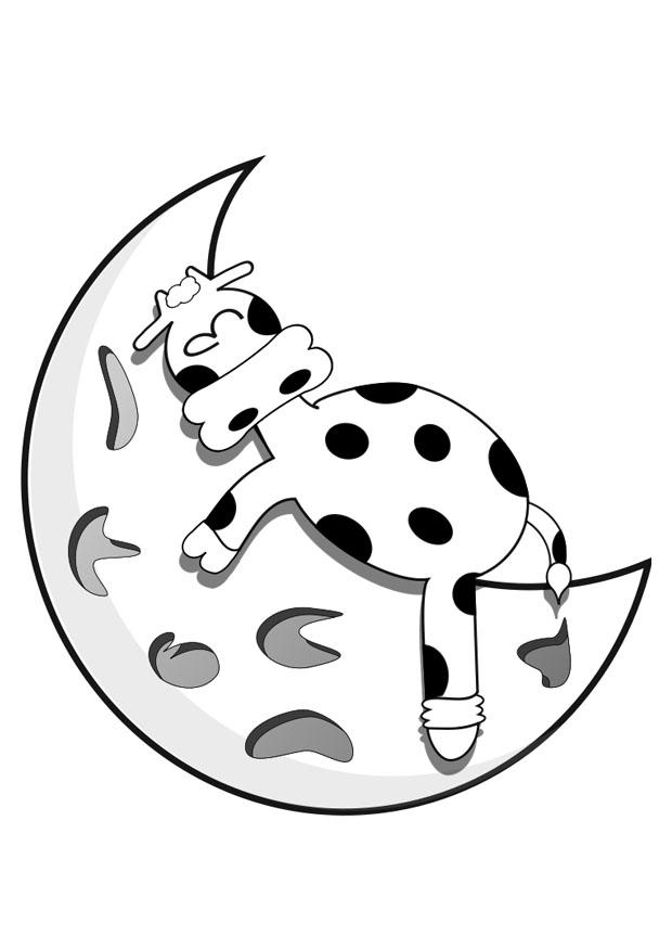 vaca durmiente Dibujo para colorear vaca durmiente