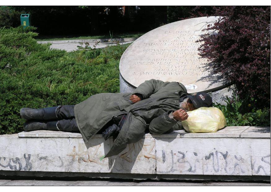 vagabundo en sarajevo Foto vagabundo en sarajevo