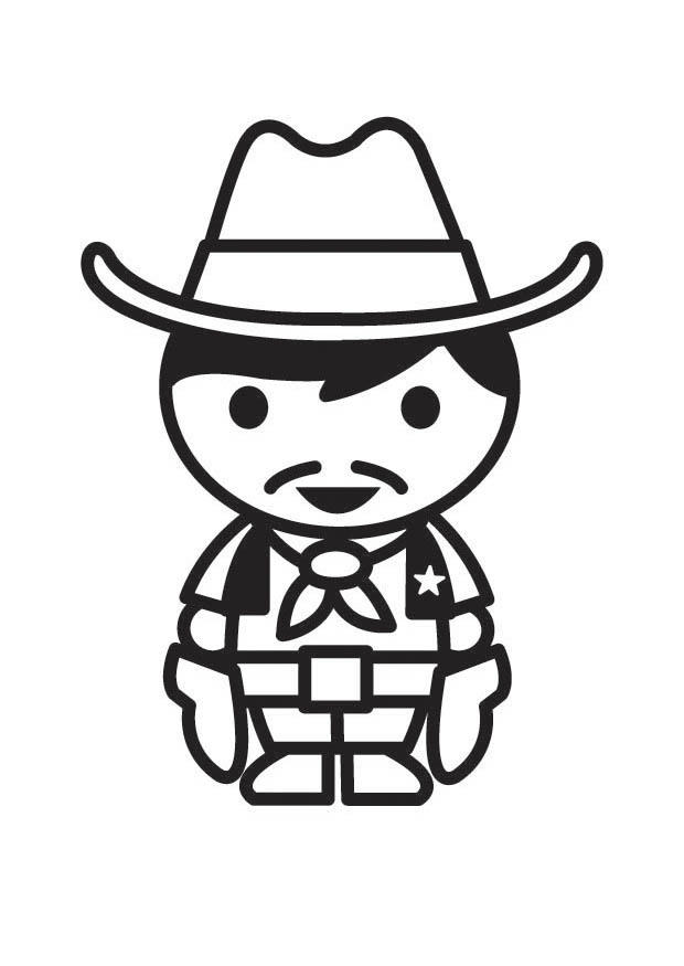 vaquero Dibujo para colorear vaquero