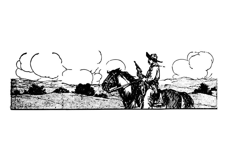 vaquero Dibujo para colorear vaquero