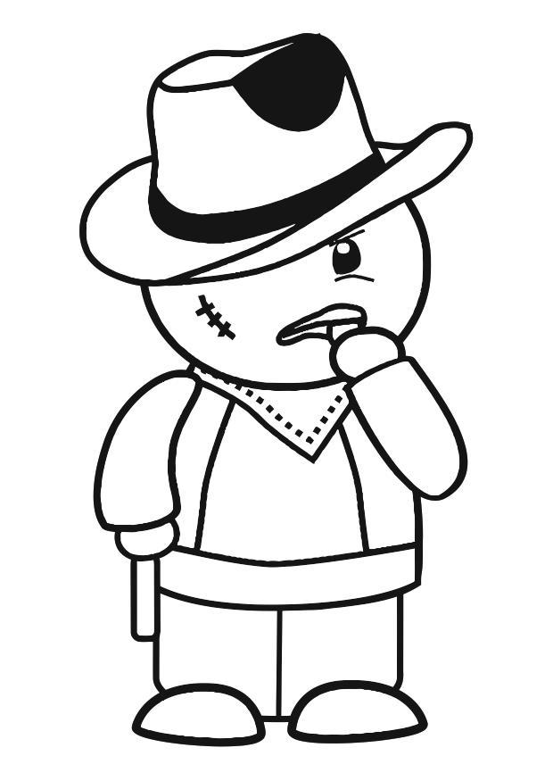 vaquero Dibujo para colorear vaquero