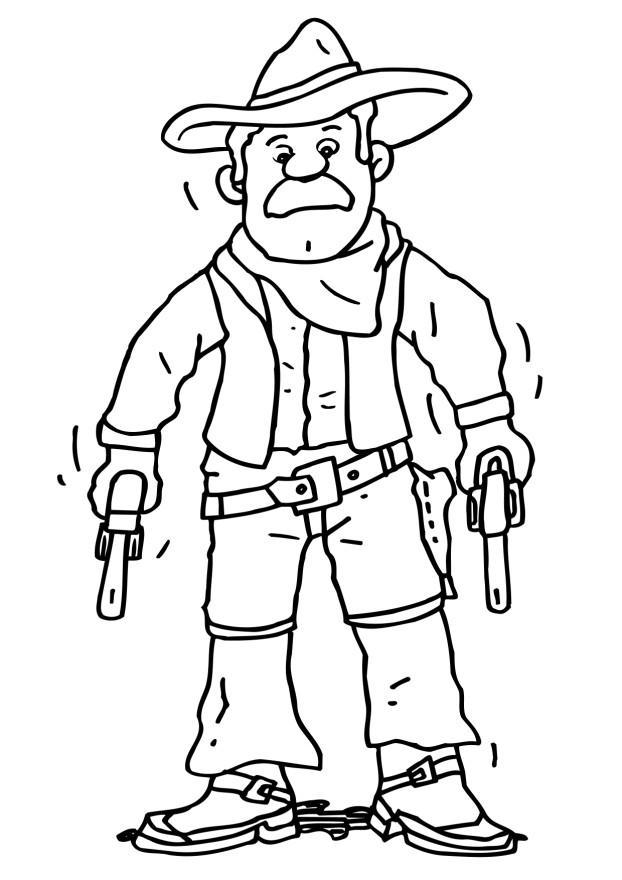 vaquero Dibujo para colorear vaquero