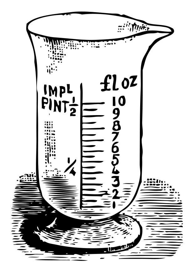 vaso graduado Dibujo para colorear vaso graduado