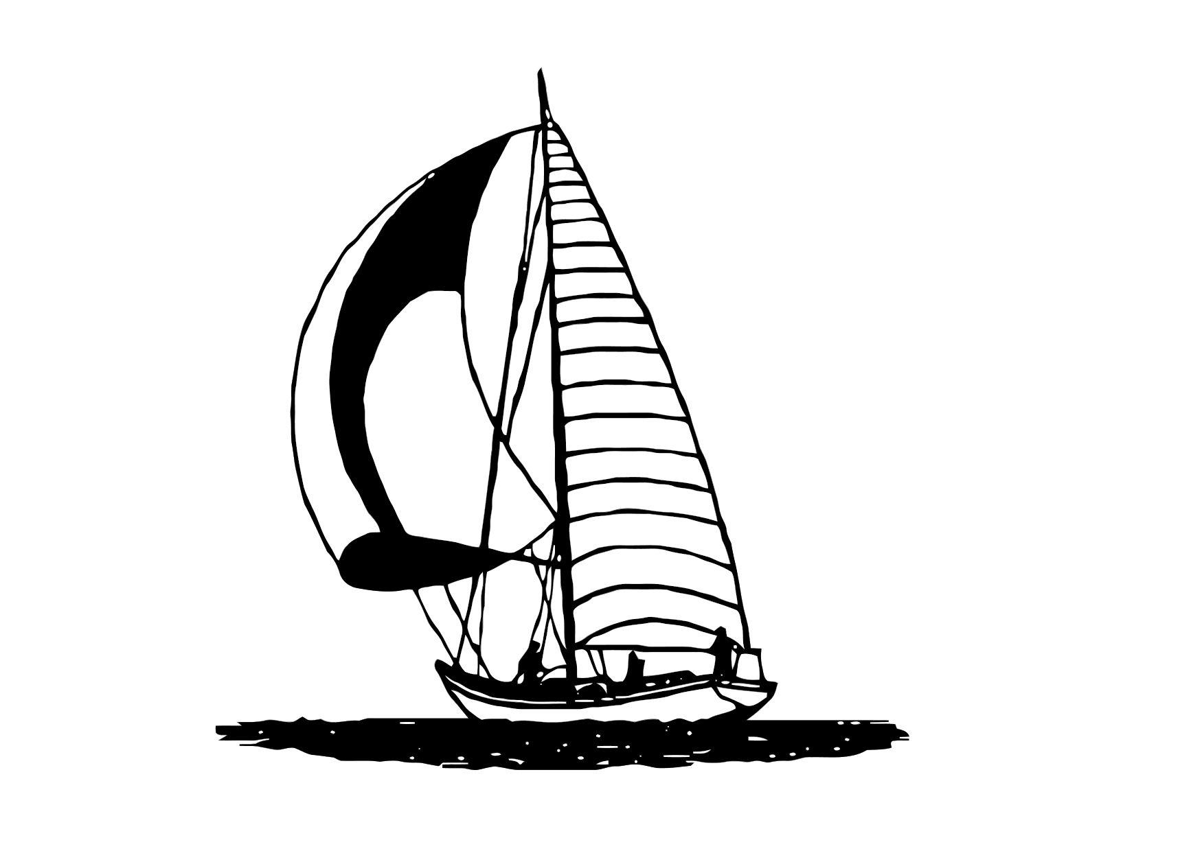 velero Dibujo para colorear velero
