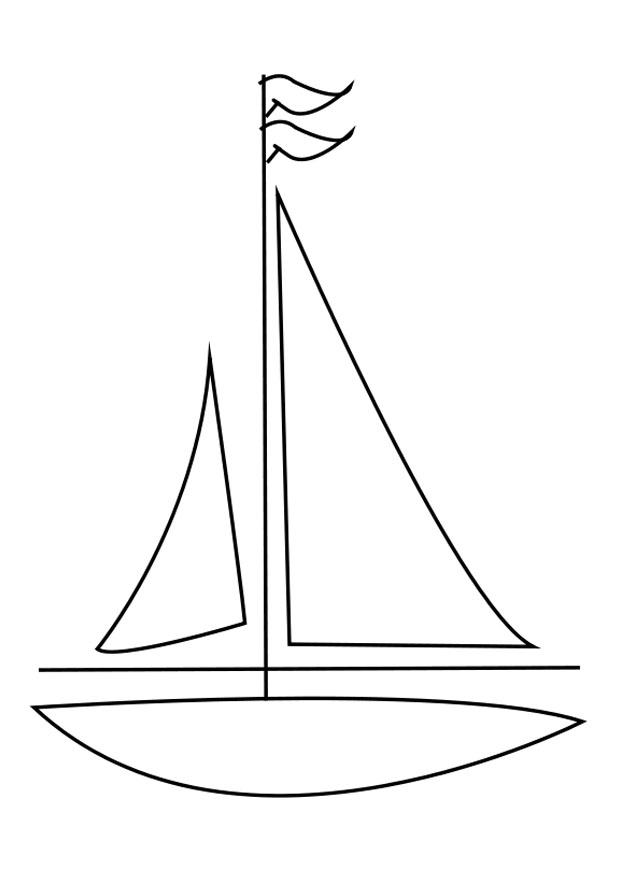 velero Dibujo para colorear velero