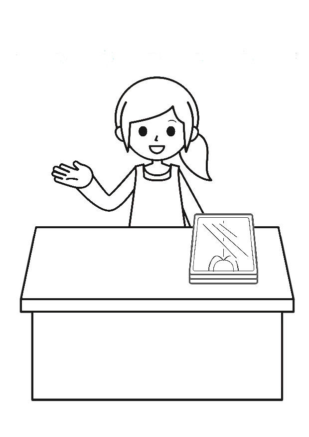 vendedor Dibujo para colorear vendedor