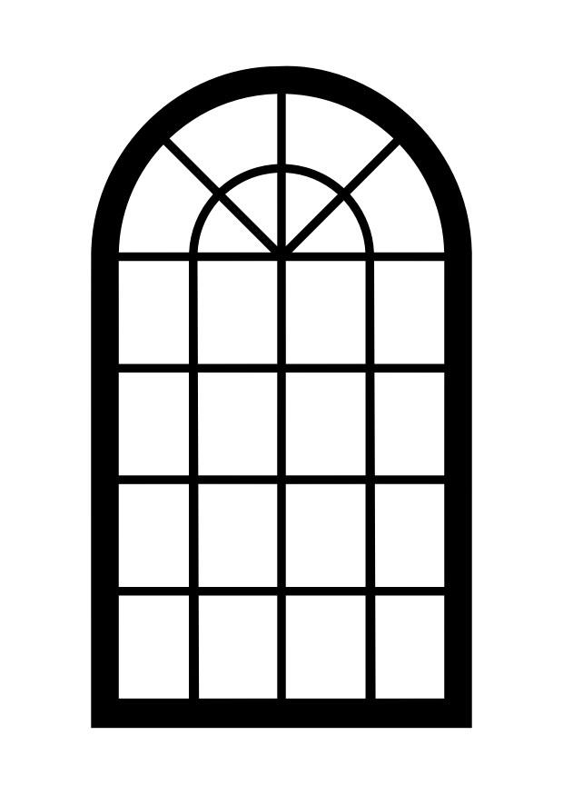 Dibujo para colorear ventana