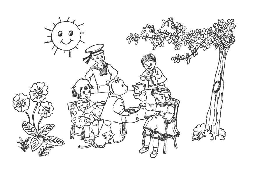verano Dibujo para colorear verano