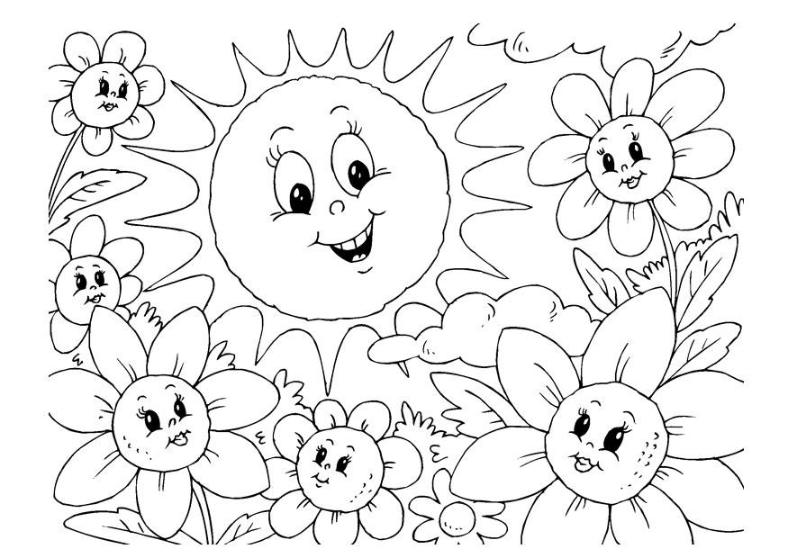 verano Dibujo para colorear verano