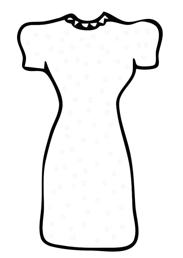 vestido Dibujo para colorear vestido