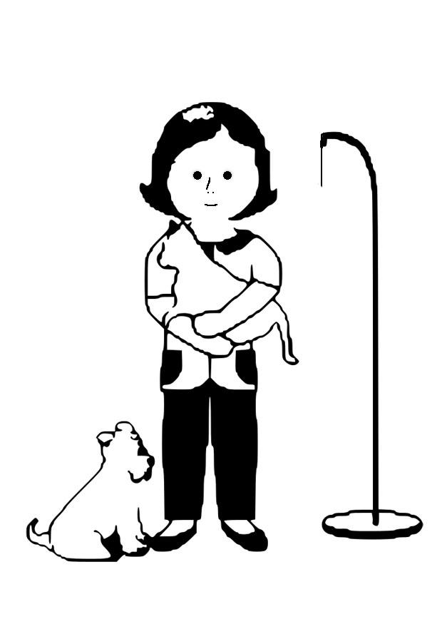 veterinaria Dibujo para colorear veterinaria