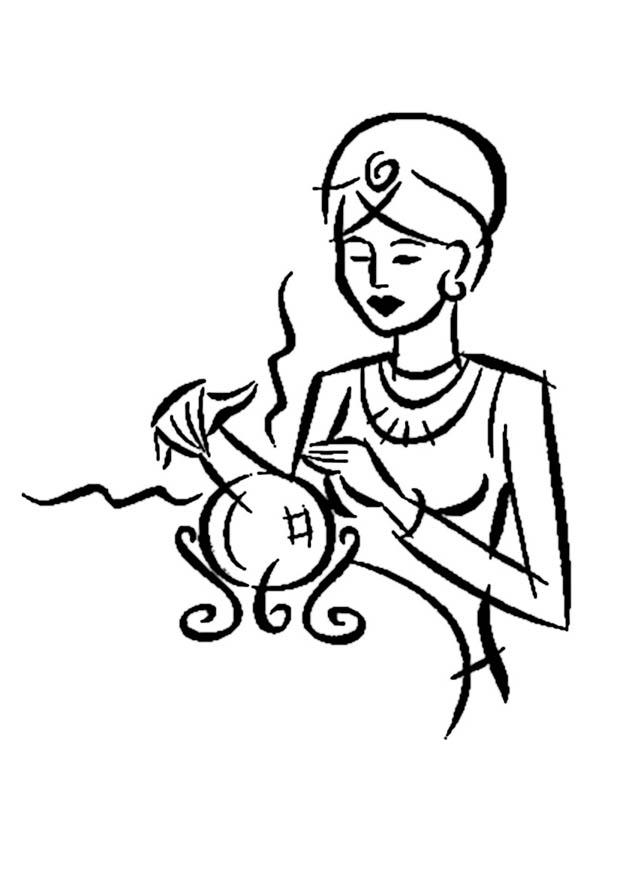 vidente Dibujo para colorear vidente