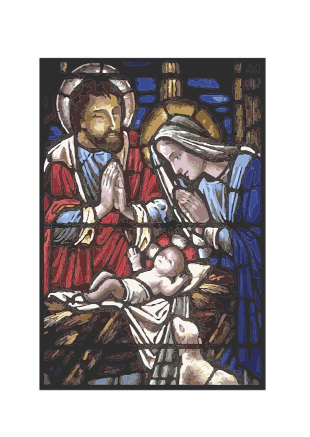 vidriera - nacimiento de jesAºs Imagen vidriera - nacimiento de jesAºs